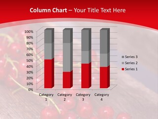 A Bunch Of Red Berries Sitting On Top Of A Wooden Table PowerPoint Template