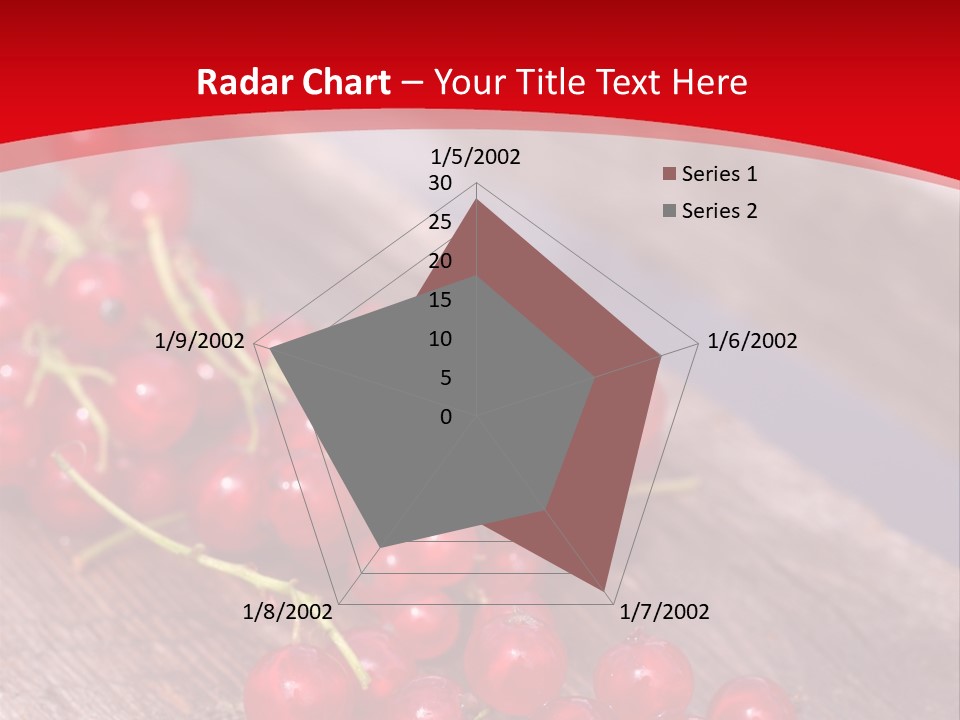 A Bunch Of Red Berries Sitting On Top Of A Wooden Table PowerPoint Template
