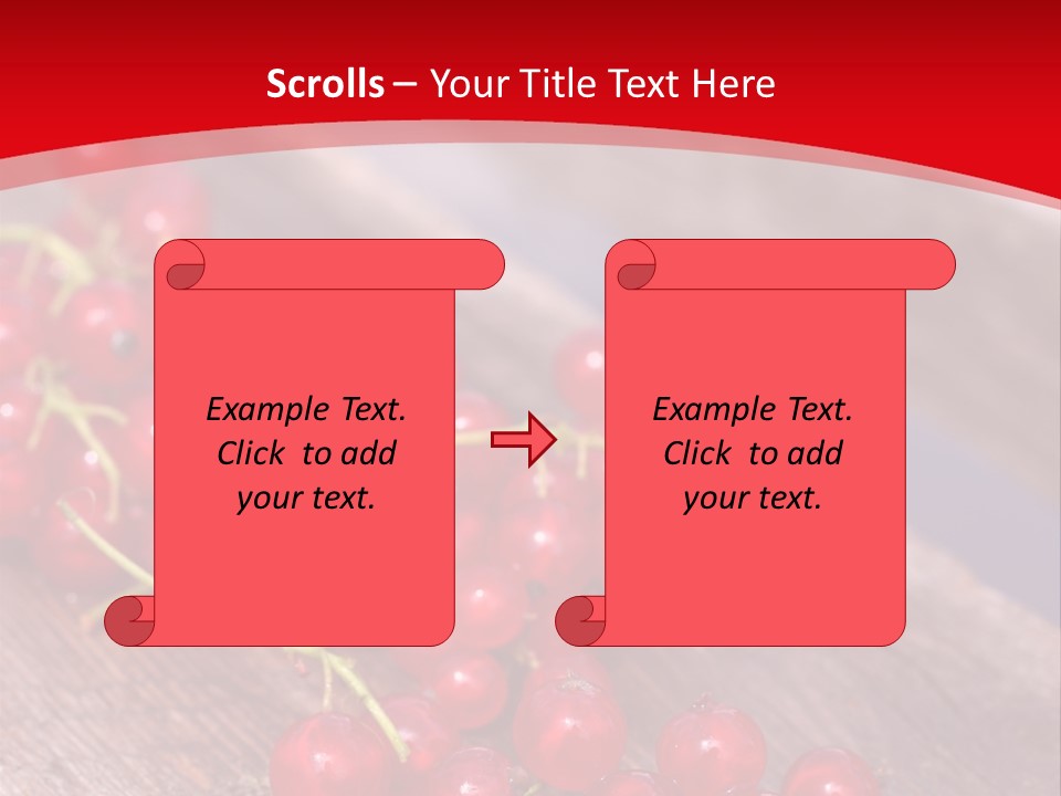 A Bunch Of Red Berries Sitting On Top Of A Wooden Table PowerPoint Template