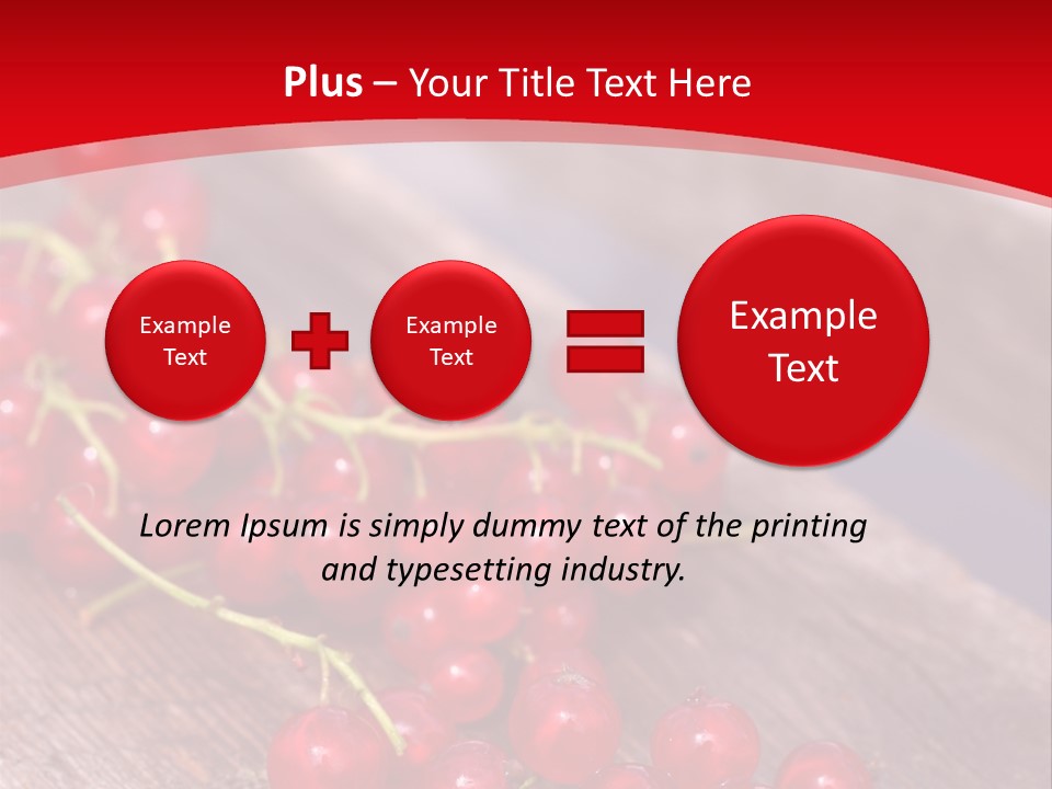 A Bunch Of Red Berries Sitting On Top Of A Wooden Table PowerPoint Template