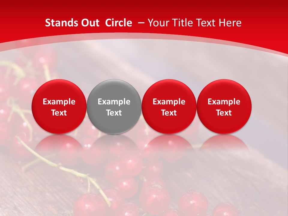 A Bunch Of Red Berries Sitting On Top Of A Wooden Table PowerPoint Template
