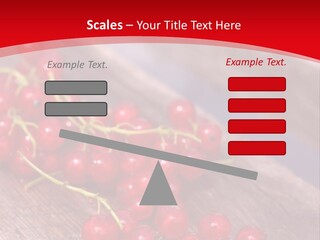 A Bunch Of Red Berries Sitting On Top Of A Wooden Table PowerPoint Template