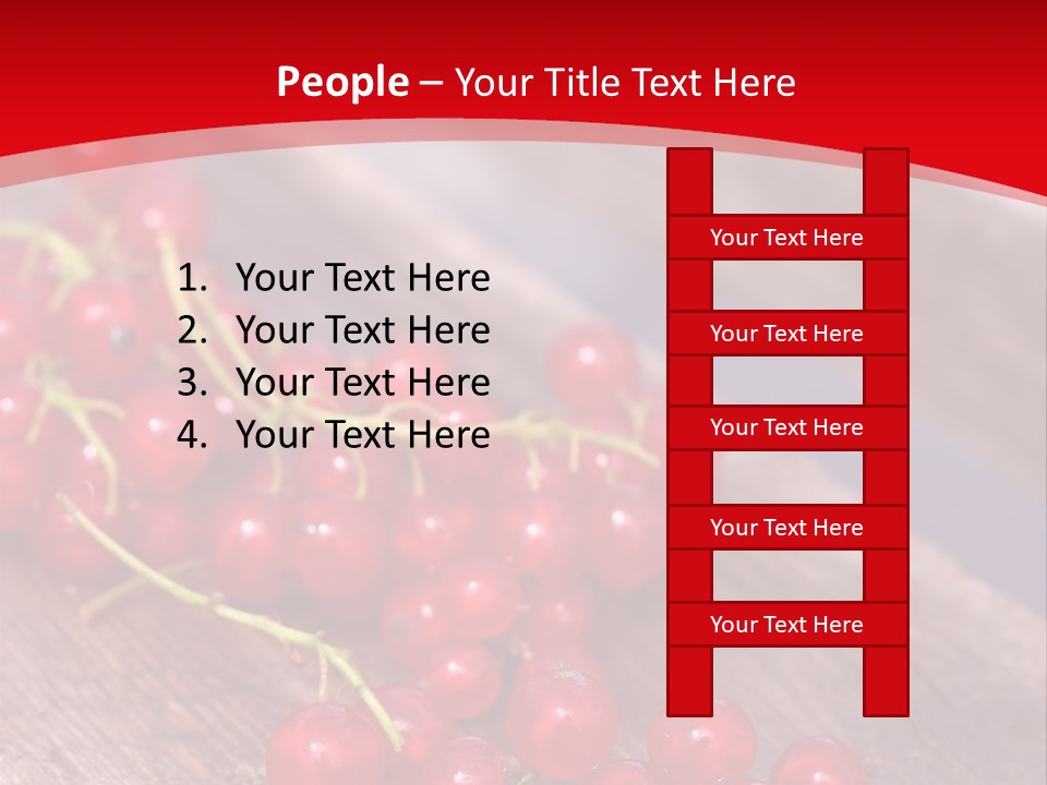 A Bunch Of Red Berries Sitting On Top Of A Wooden Table PowerPoint Template