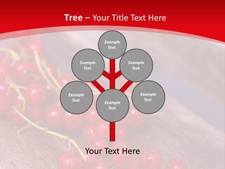 A Bunch Of Red Berries Sitting On Top Of A Wooden Table PowerPoint Template