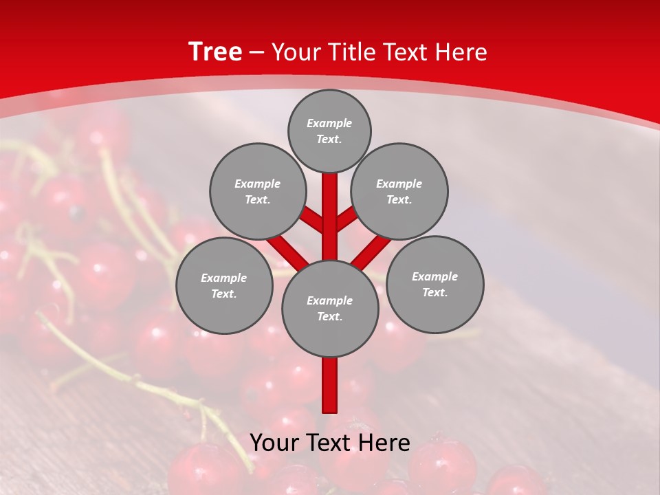 A Bunch Of Red Berries Sitting On Top Of A Wooden Table PowerPoint Template