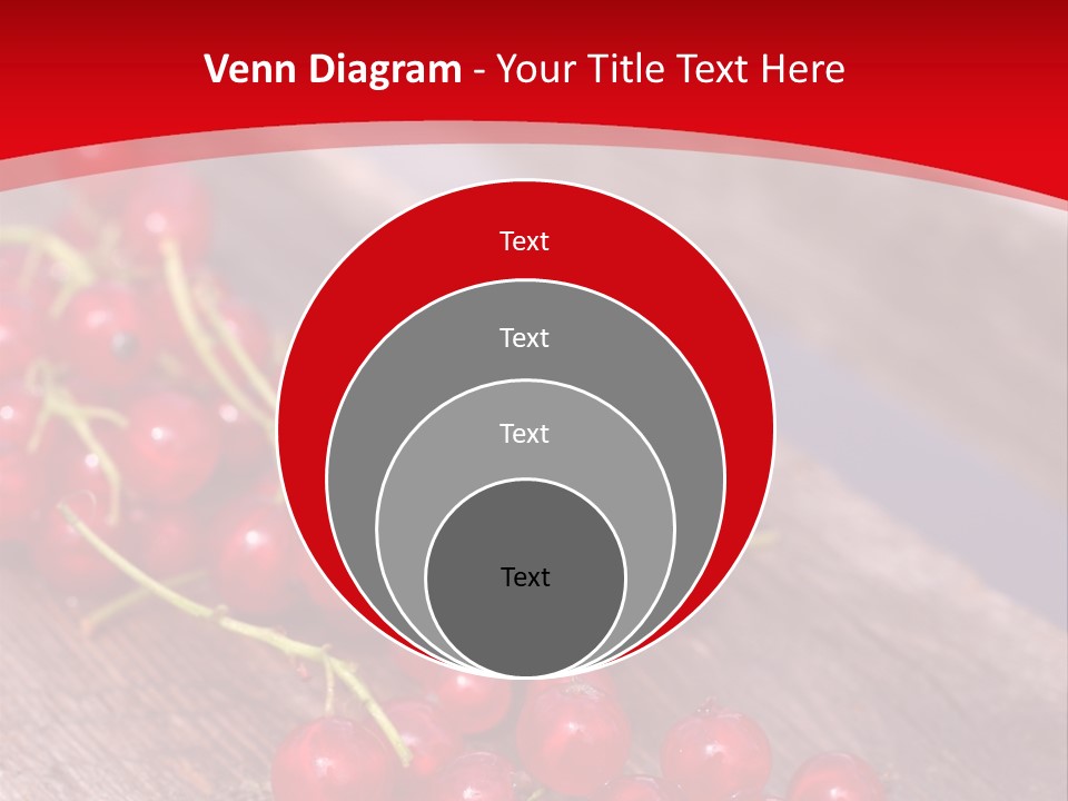 A Bunch Of Red Berries Sitting On Top Of A Wooden Table PowerPoint Template