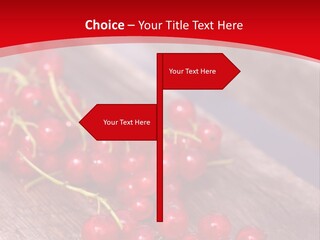 A Bunch Of Red Berries Sitting On Top Of A Wooden Table PowerPoint Template