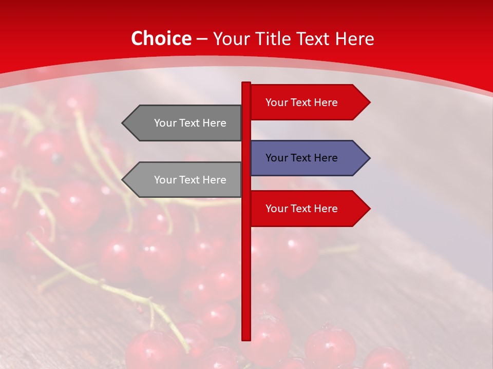 A Bunch Of Red Berries Sitting On Top Of A Wooden Table PowerPoint Template
