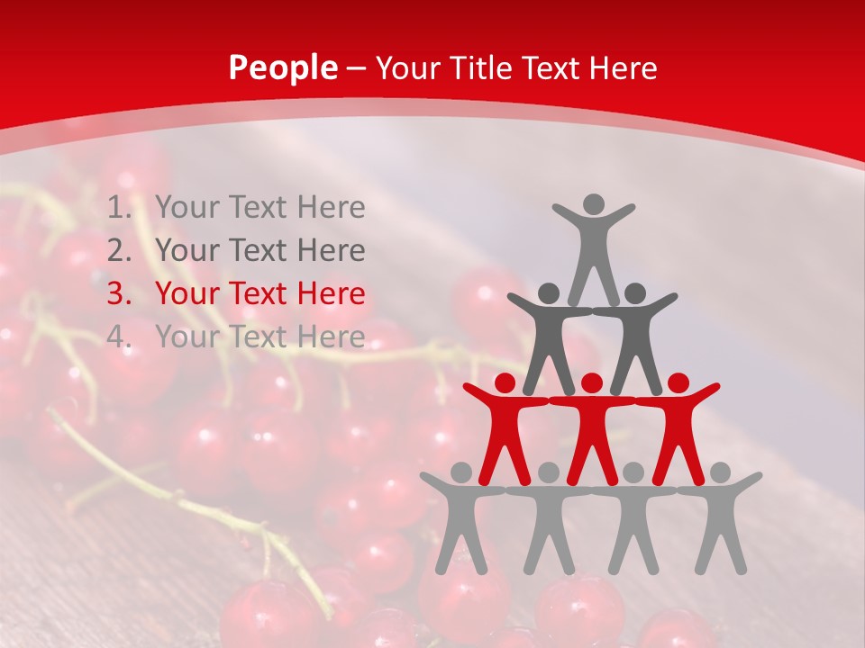 A Bunch Of Red Berries Sitting On Top Of A Wooden Table PowerPoint Template