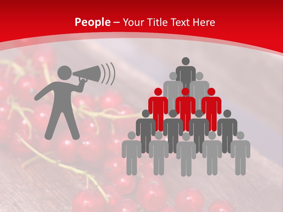 A Bunch Of Red Berries Sitting On Top Of A Wooden Table PowerPoint Template