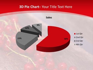 A Bunch Of Red Berries Sitting On Top Of A Wooden Table PowerPoint Template