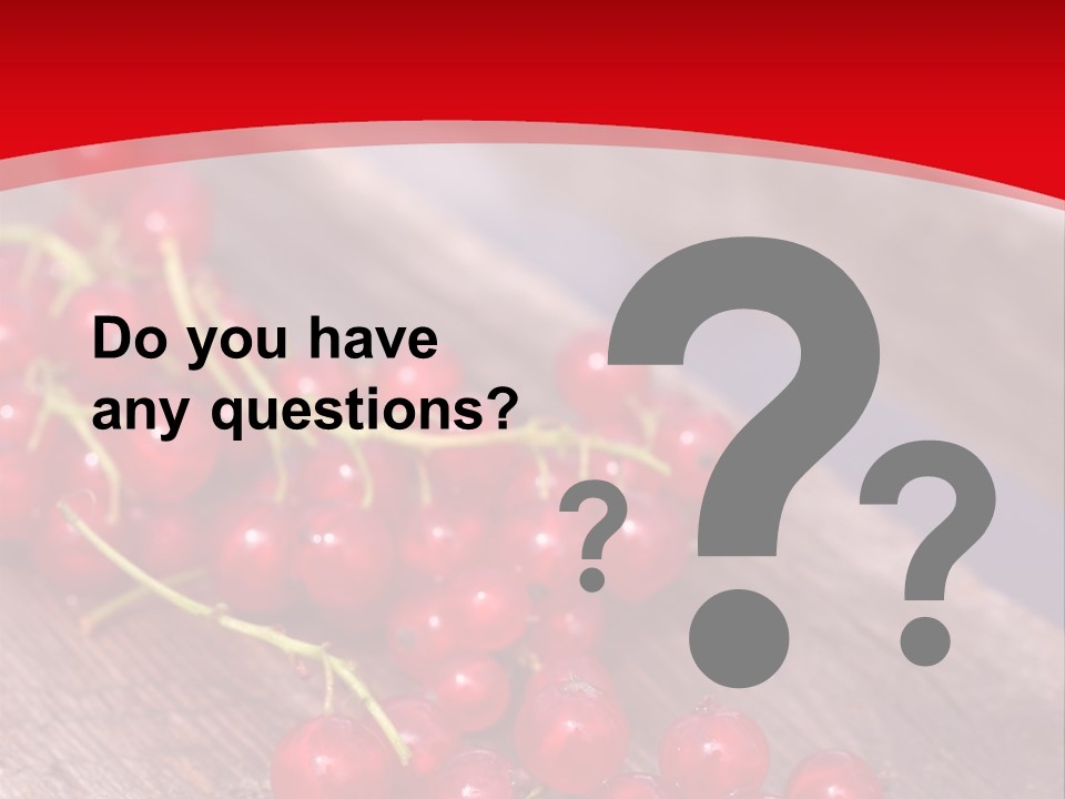 A Bunch Of Red Berries Sitting On Top Of A Wooden Table PowerPoint Template