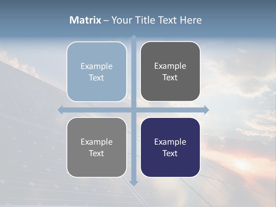 A Solar Panel With The Sun Shining Through The Clouds PowerPoint Template