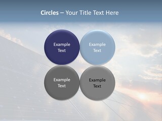 A Solar Panel With The Sun Shining Through The Clouds PowerPoint Template