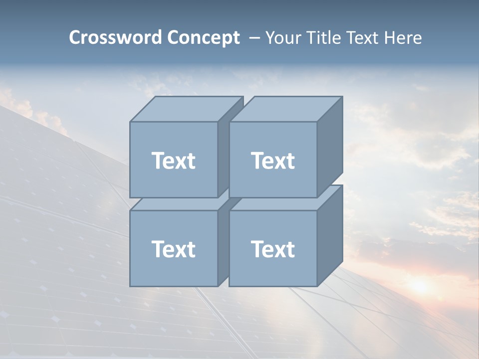 A Solar Panel With The Sun Shining Through The Clouds PowerPoint Template
