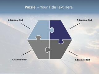 A Solar Panel With The Sun Shining Through The Clouds PowerPoint Template