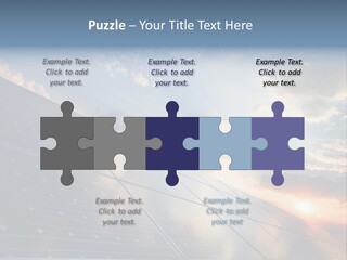 A Solar Panel With The Sun Shining Through The Clouds PowerPoint Template