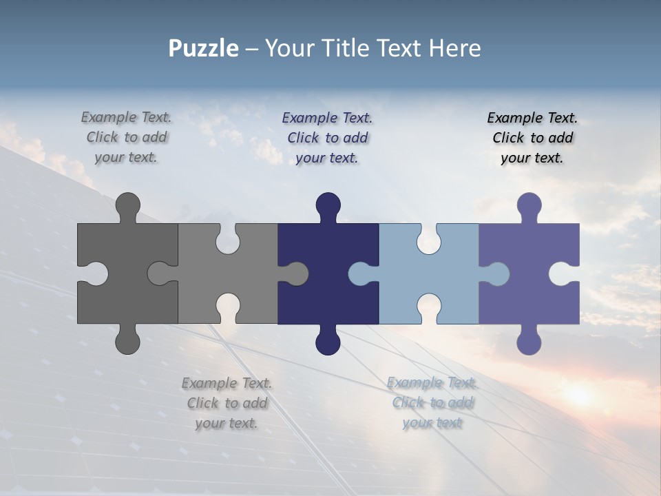 A Solar Panel With The Sun Shining Through The Clouds PowerPoint Template