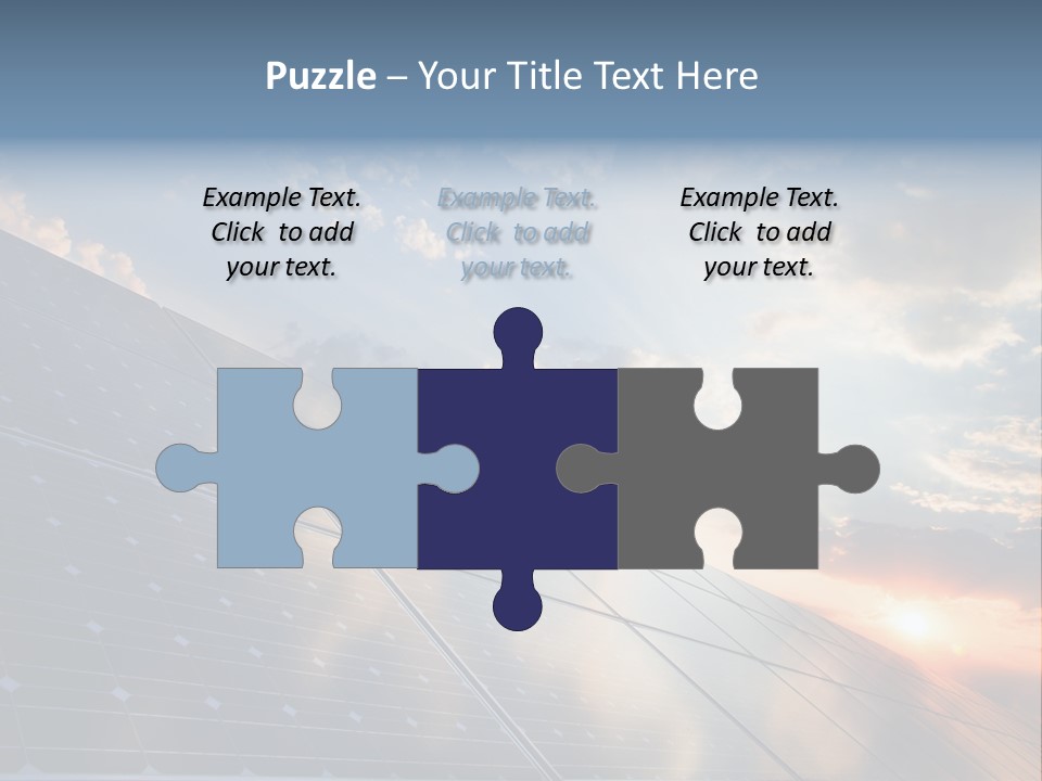A Solar Panel With The Sun Shining Through The Clouds PowerPoint Template