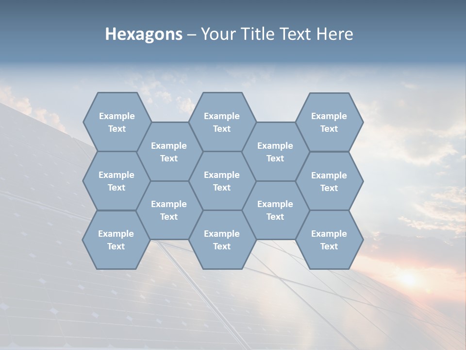 A Solar Panel With The Sun Shining Through The Clouds PowerPoint Template