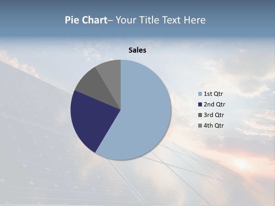 A Solar Panel With The Sun Shining Through The Clouds PowerPoint Template