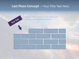 A Solar Panel With The Sun Shining Through The Clouds PowerPoint Template