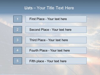 A Solar Panel With The Sun Shining Through The Clouds PowerPoint Template