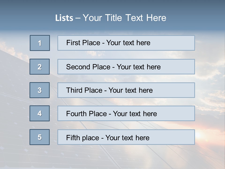 A Solar Panel With The Sun Shining Through The Clouds PowerPoint Template