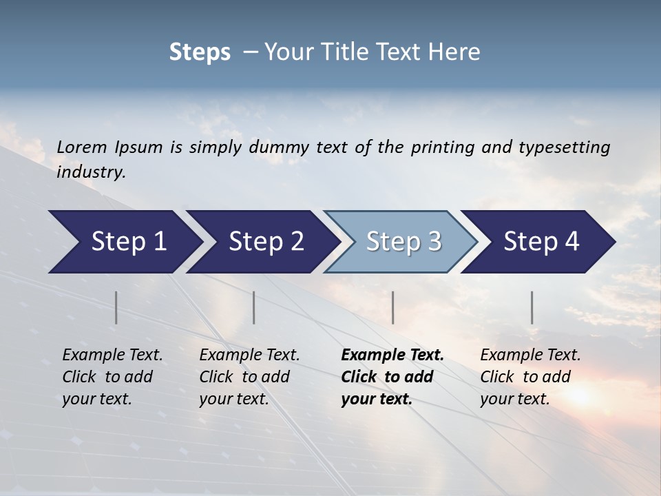 A Solar Panel With The Sun Shining Through The Clouds PowerPoint Template