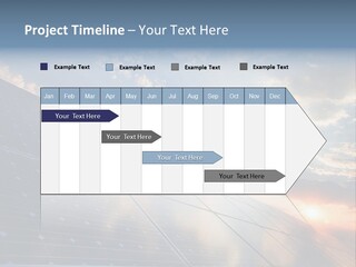 A Solar Panel With The Sun Shining Through The Clouds PowerPoint Template