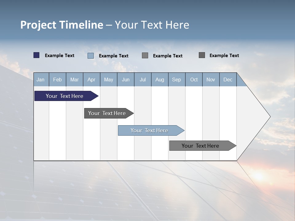 A Solar Panel With The Sun Shining Through The Clouds PowerPoint Template