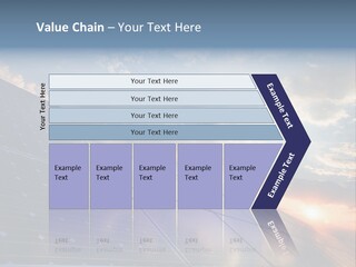 A Solar Panel With The Sun Shining Through The Clouds PowerPoint Template