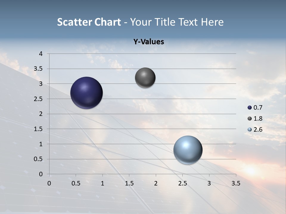 A Solar Panel With The Sun Shining Through The Clouds PowerPoint Template
