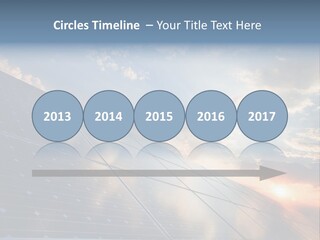 A Solar Panel With The Sun Shining Through The Clouds PowerPoint Template