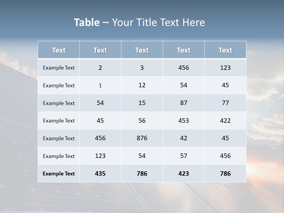 A Solar Panel With The Sun Shining Through The Clouds PowerPoint Template