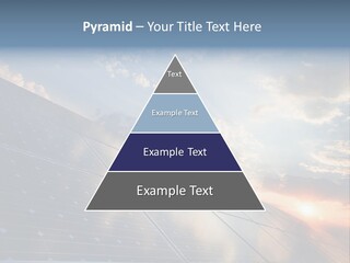 A Solar Panel With The Sun Shining Through The Clouds PowerPoint Template