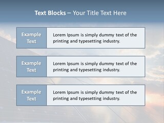 A Solar Panel With The Sun Shining Through The Clouds PowerPoint Template