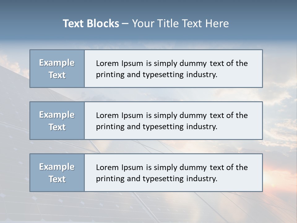 A Solar Panel With The Sun Shining Through The Clouds PowerPoint Template