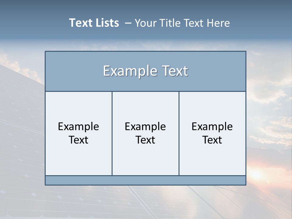 A Solar Panel With The Sun Shining Through The Clouds PowerPoint Template