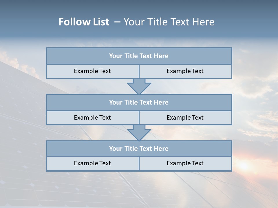 A Solar Panel With The Sun Shining Through The Clouds PowerPoint Template