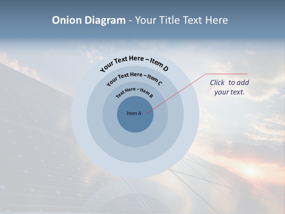 A Solar Panel With The Sun Shining Through The Clouds PowerPoint Template