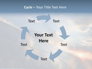 A Solar Panel With The Sun Shining Through The Clouds PowerPoint Template