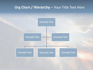 A Solar Panel With The Sun Shining Through The Clouds PowerPoint Template