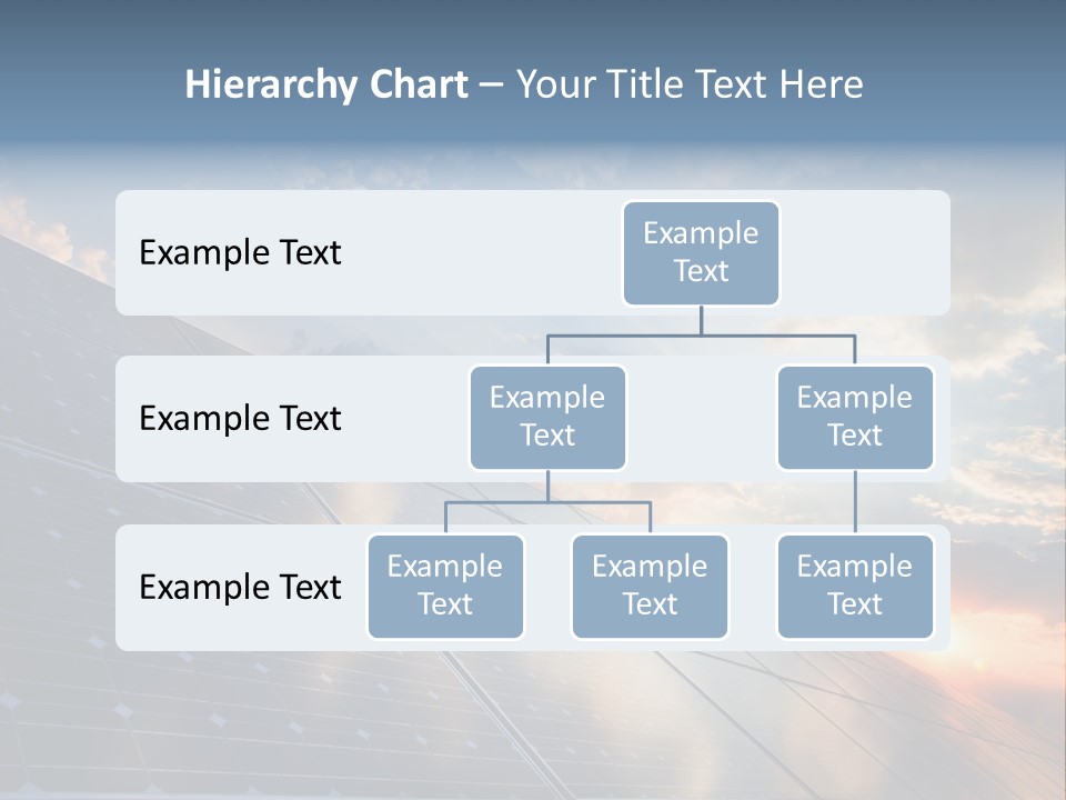 A Solar Panel With The Sun Shining Through The Clouds PowerPoint Template