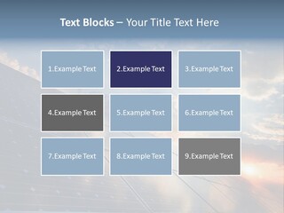 A Solar Panel With The Sun Shining Through The Clouds PowerPoint Template