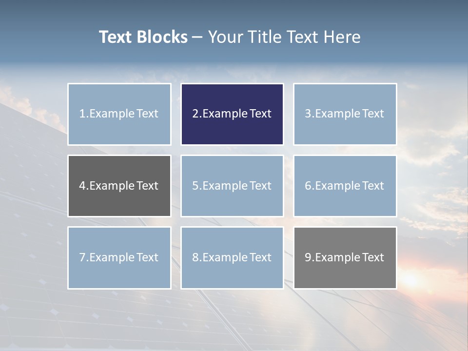 A Solar Panel With The Sun Shining Through The Clouds PowerPoint Template