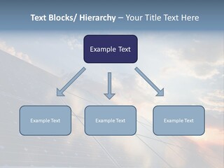 A Solar Panel With The Sun Shining Through The Clouds PowerPoint Template