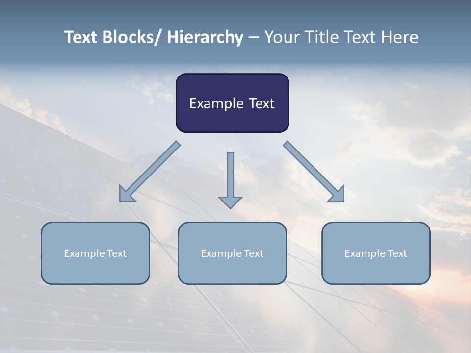 A Solar Panel With The Sun Shining Through The Clouds PowerPoint Template