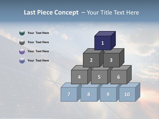A Solar Panel With The Sun Shining Through The Clouds PowerPoint Template
