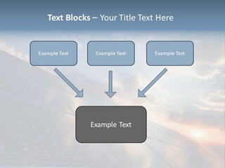 A Solar Panel With The Sun Shining Through The Clouds PowerPoint Template
